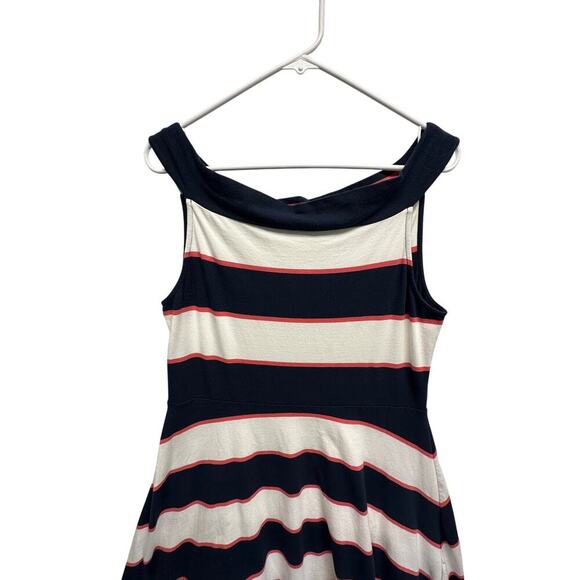 Tommy Hilfiger Nautical Stripe Fit & Flare Dress | Size L - Picture 2 of 9